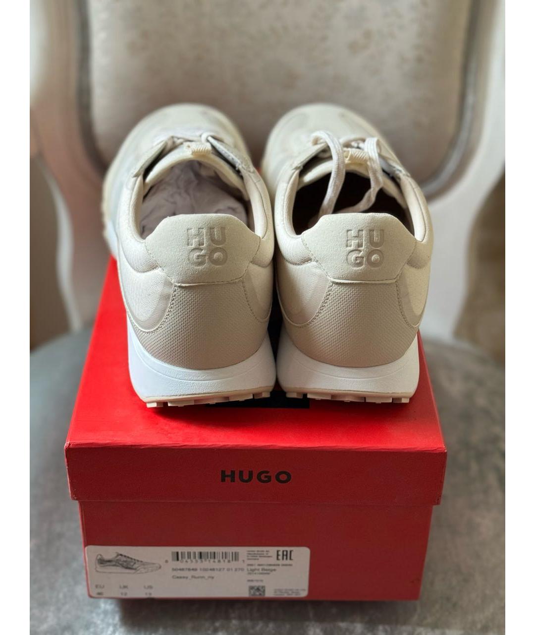 HUGO Бежевые низкие кроссовки / кеды, фото 4