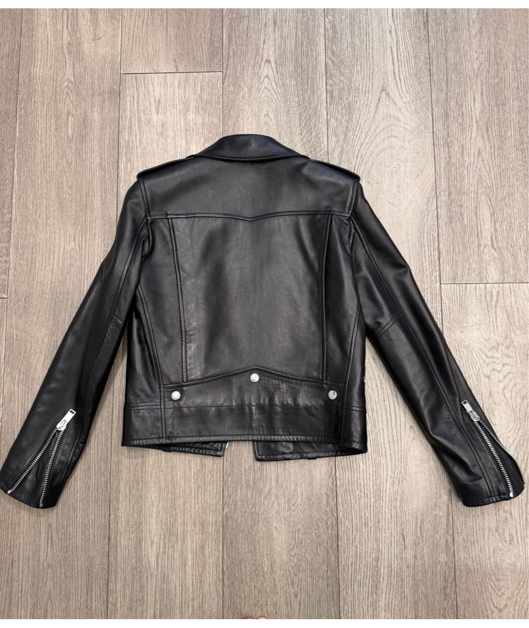 SAINT LAURENT Черная кожаная куртка, фото 2