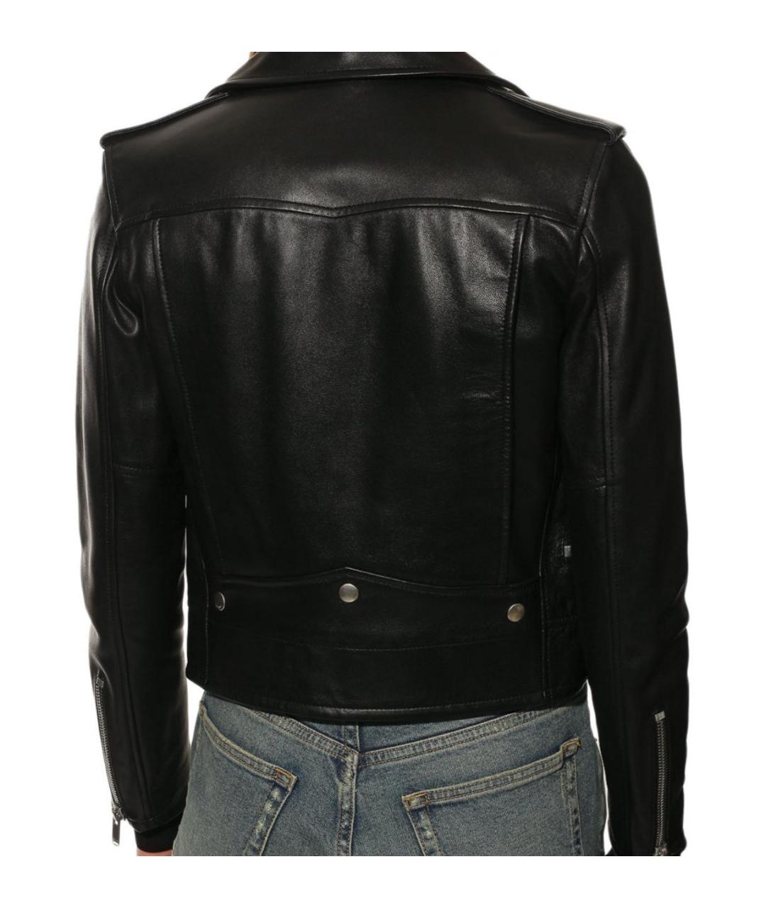 SAINT LAURENT Черная кожаная куртка, фото 7
