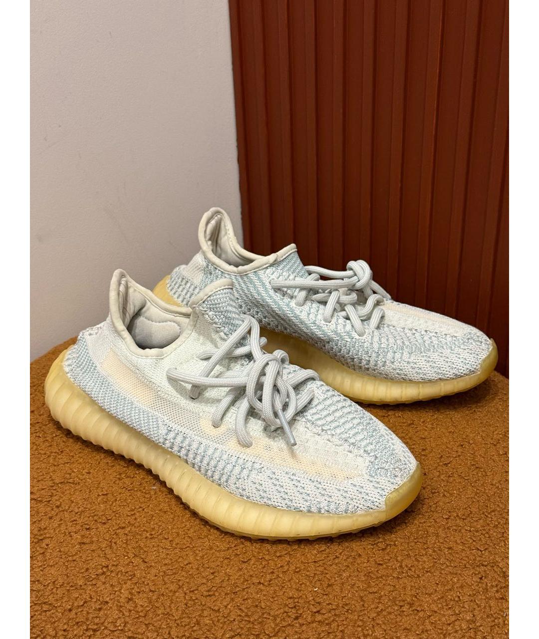 ADIDAS YEEZY Голубые текстильные кроссовки, фото 5