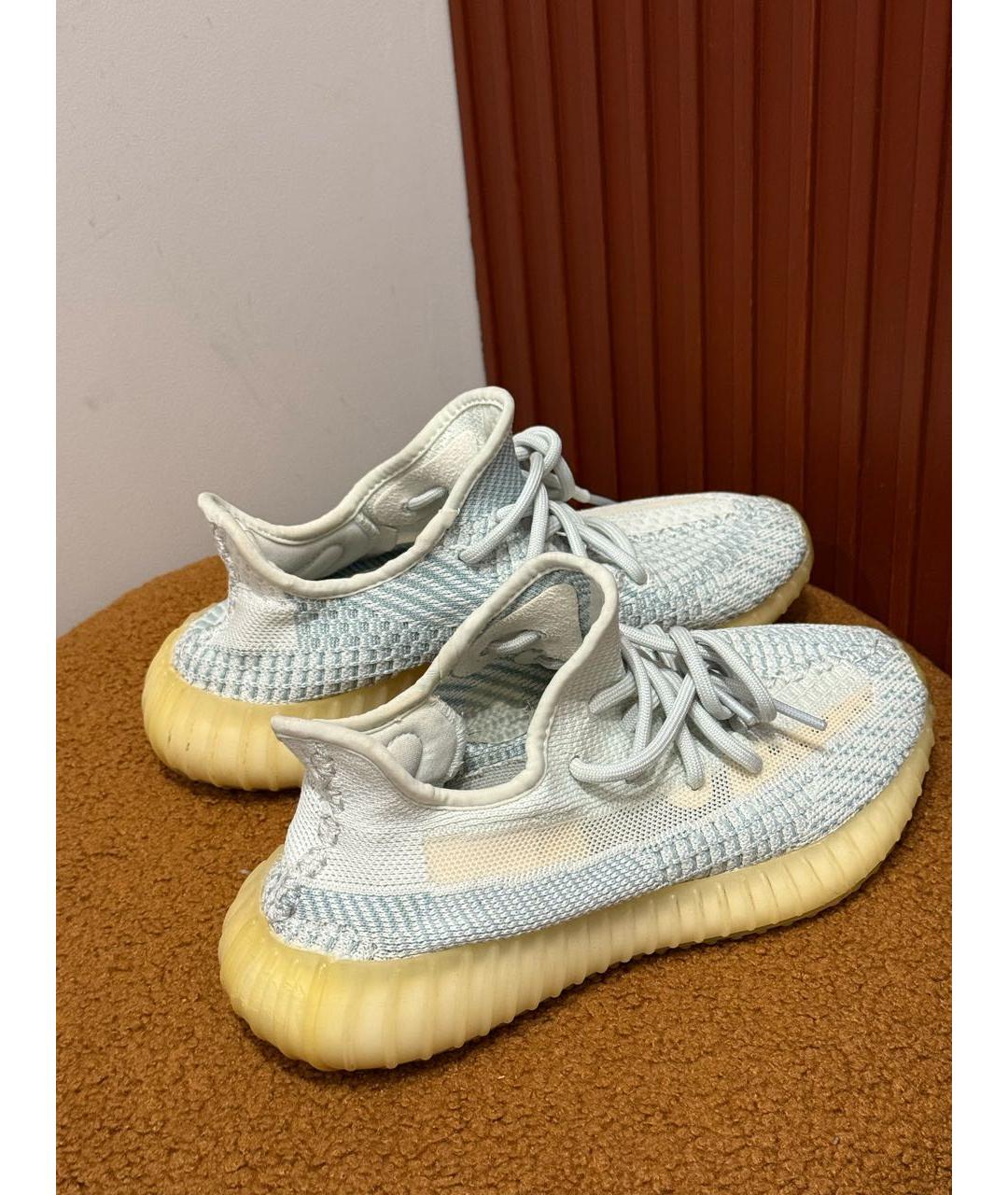 ADIDAS YEEZY Голубые текстильные кроссовки, фото 2