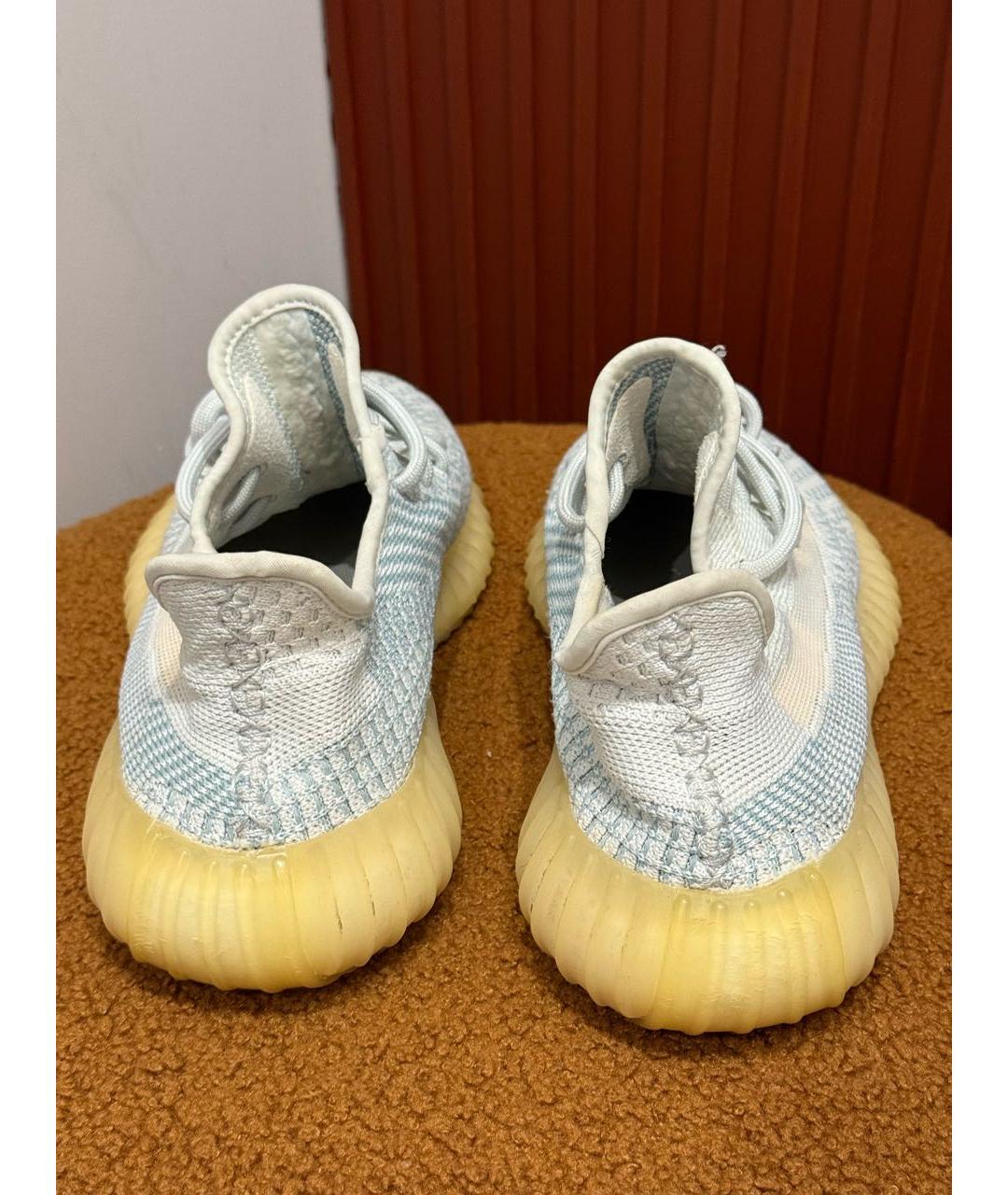 ADIDAS YEEZY Голубые текстильные кроссовки, фото 4