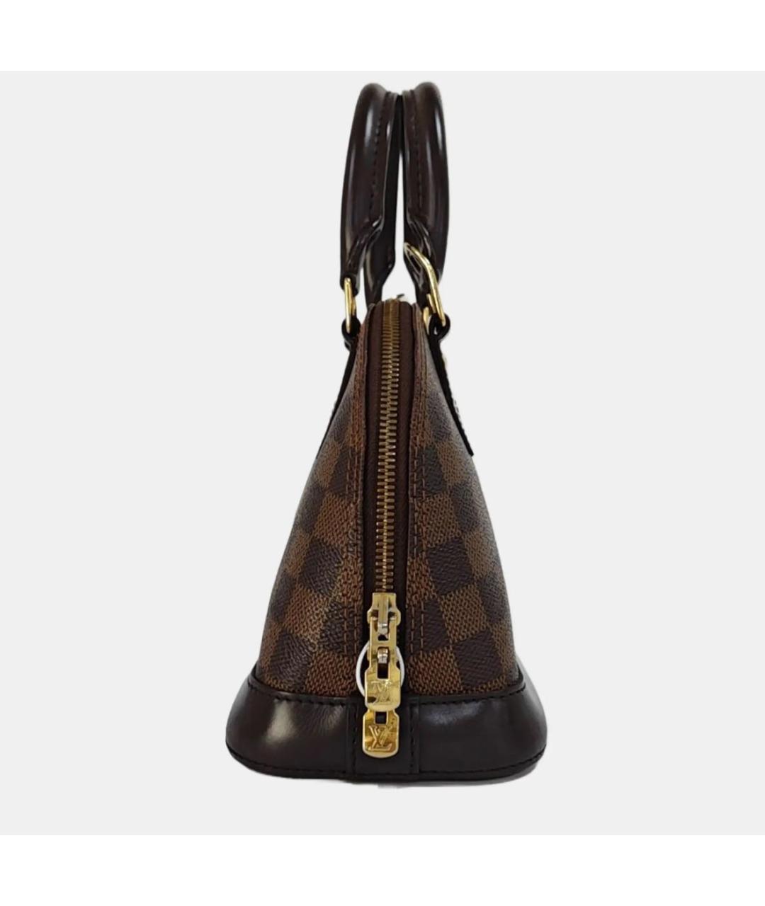 LOUIS VUITTON Коричневая кожаная сумка через плечо, фото 2