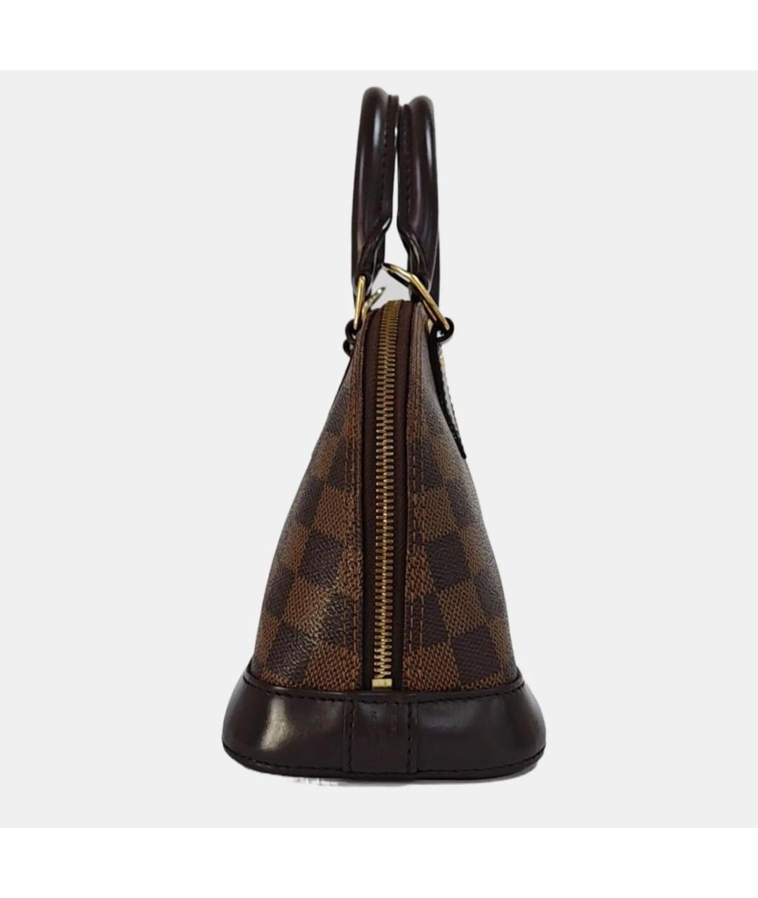 LOUIS VUITTON Коричневая кожаная сумка через плечо, фото 3