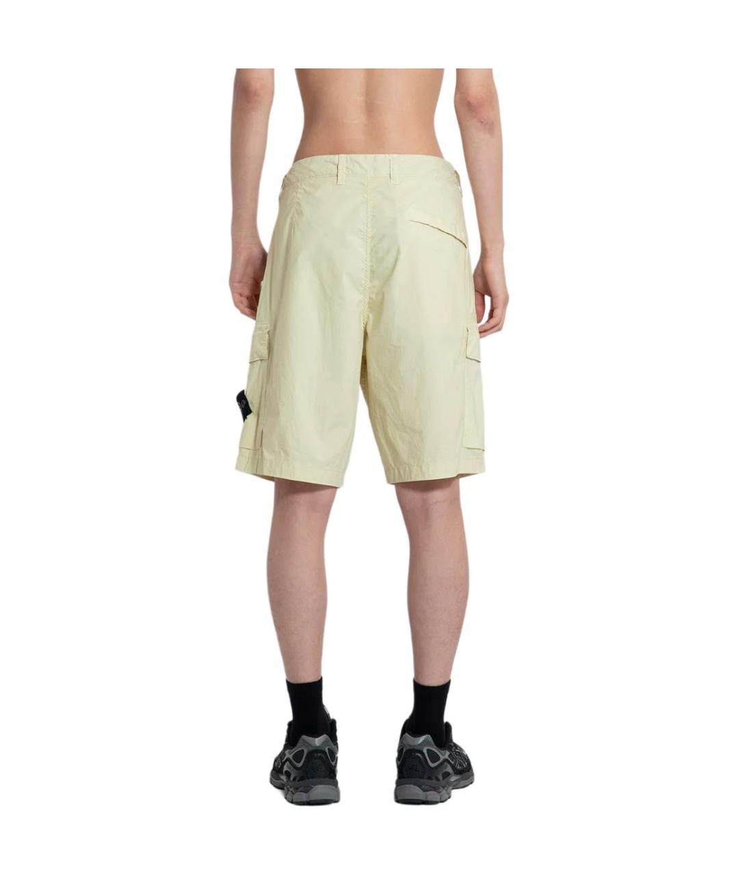 STONE ISLAND Желтые шорты, фото 6