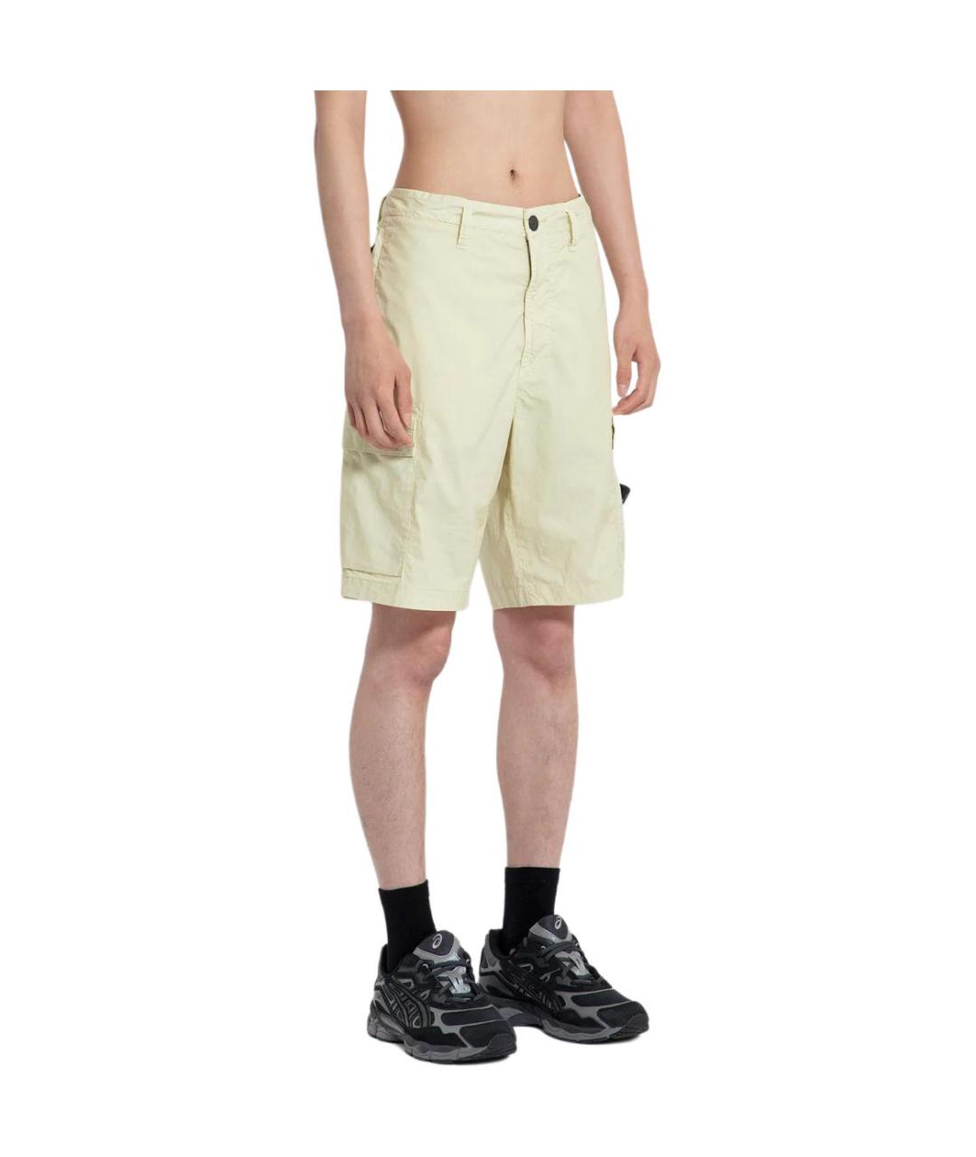 STONE ISLAND Желтые шорты, фото 4