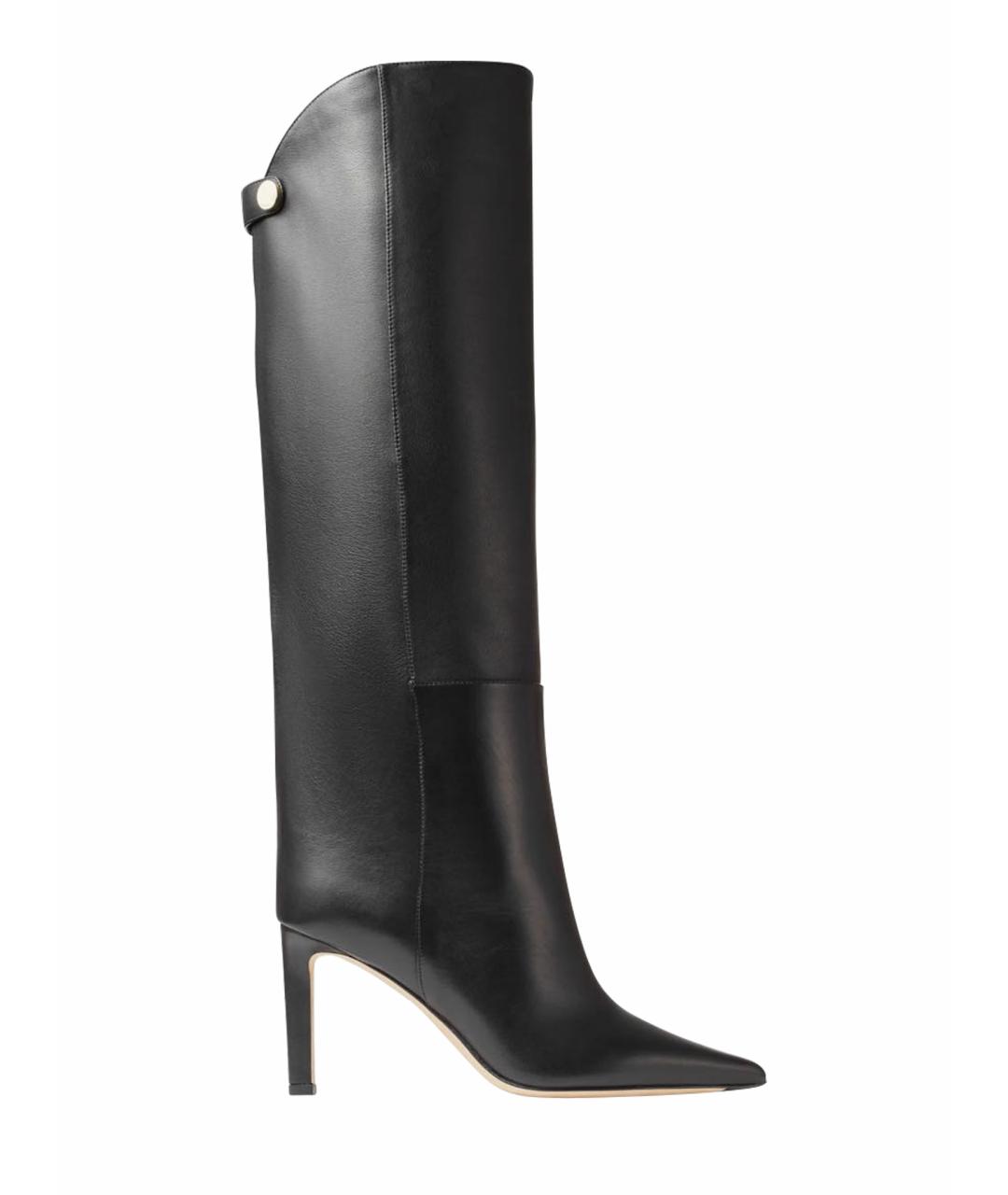JIMMY CHOO Черные кожаные сапоги, фото 1