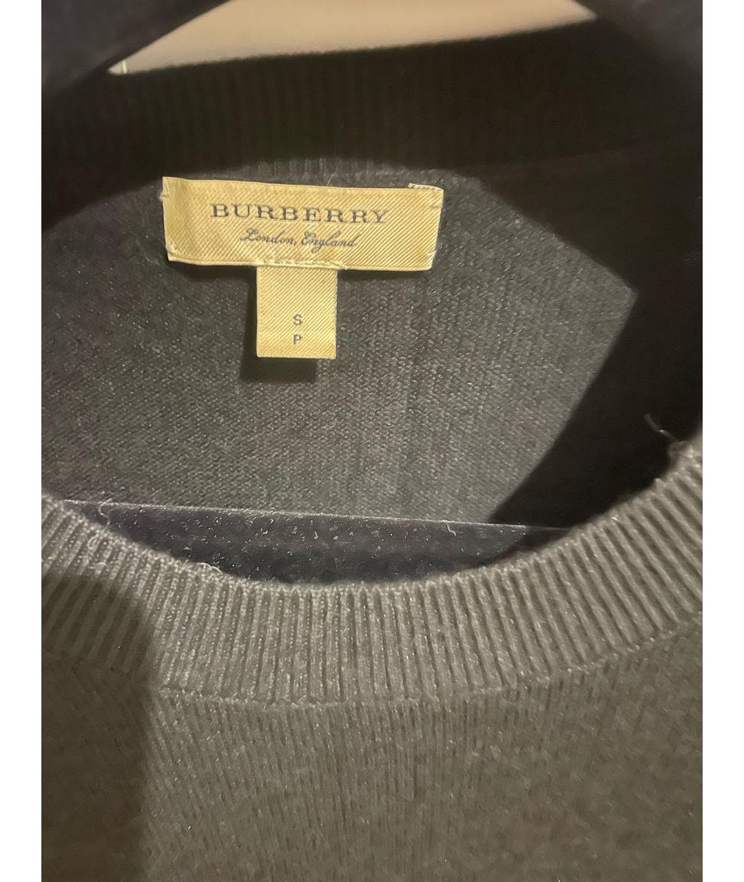 BURBERRY Черное шерстяное повседневное платье, фото 3