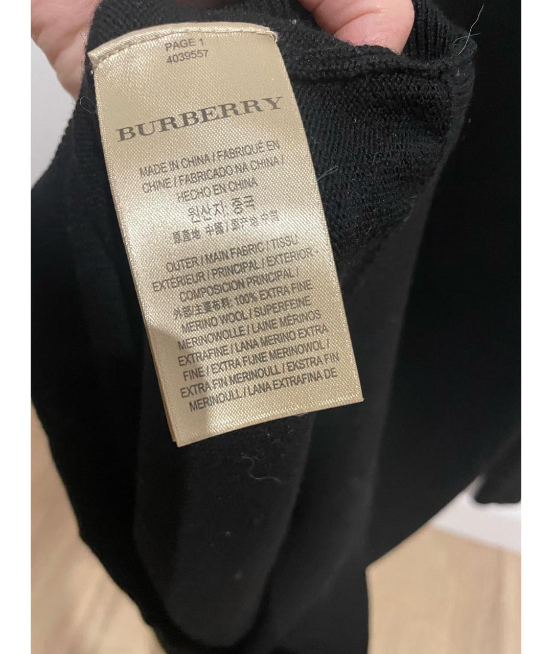BURBERRY Черное шерстяное повседневное платье, фото 6