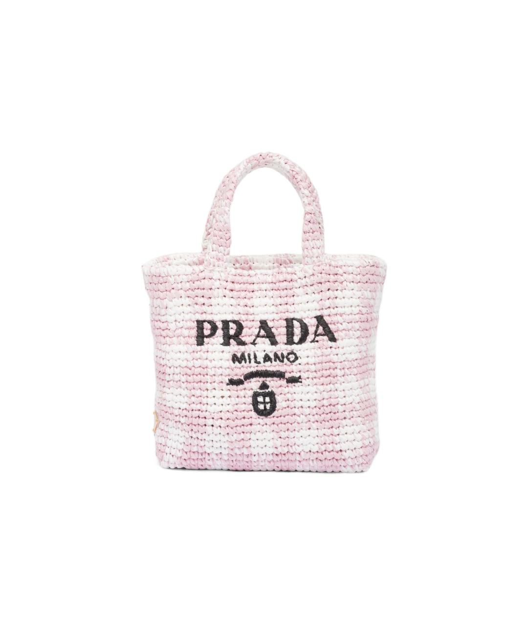 PRADA Розовая тканевая сумка через плечо, фото 6