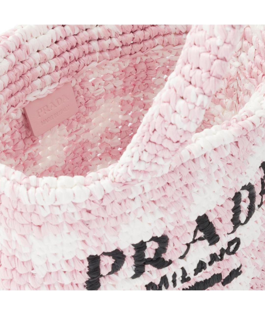 PRADA Розовая тканевая сумка через плечо, фото 4