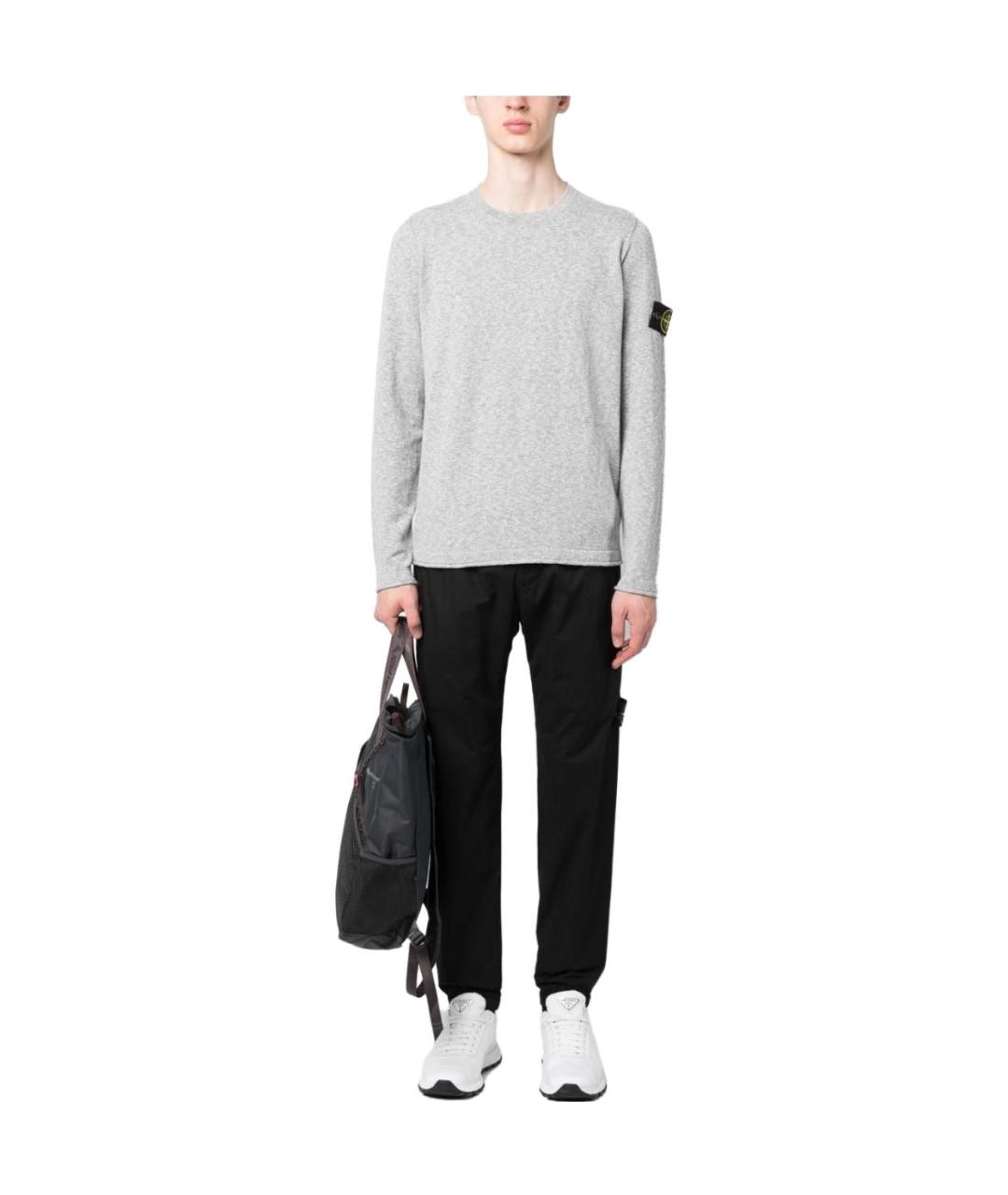 STONE ISLAND Черные повседневные брюки, фото 2