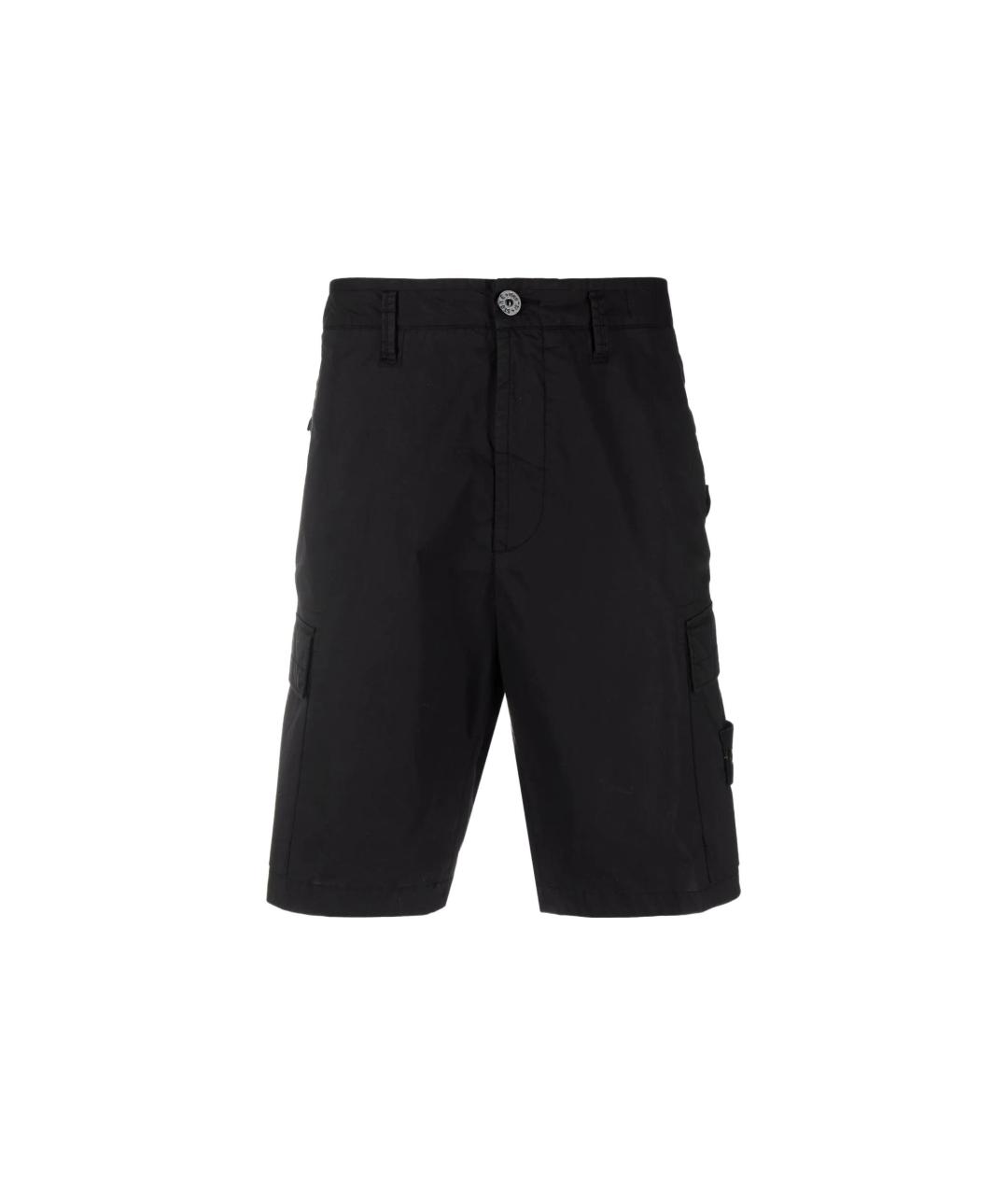 STONE ISLAND Черные шорты, фото 1