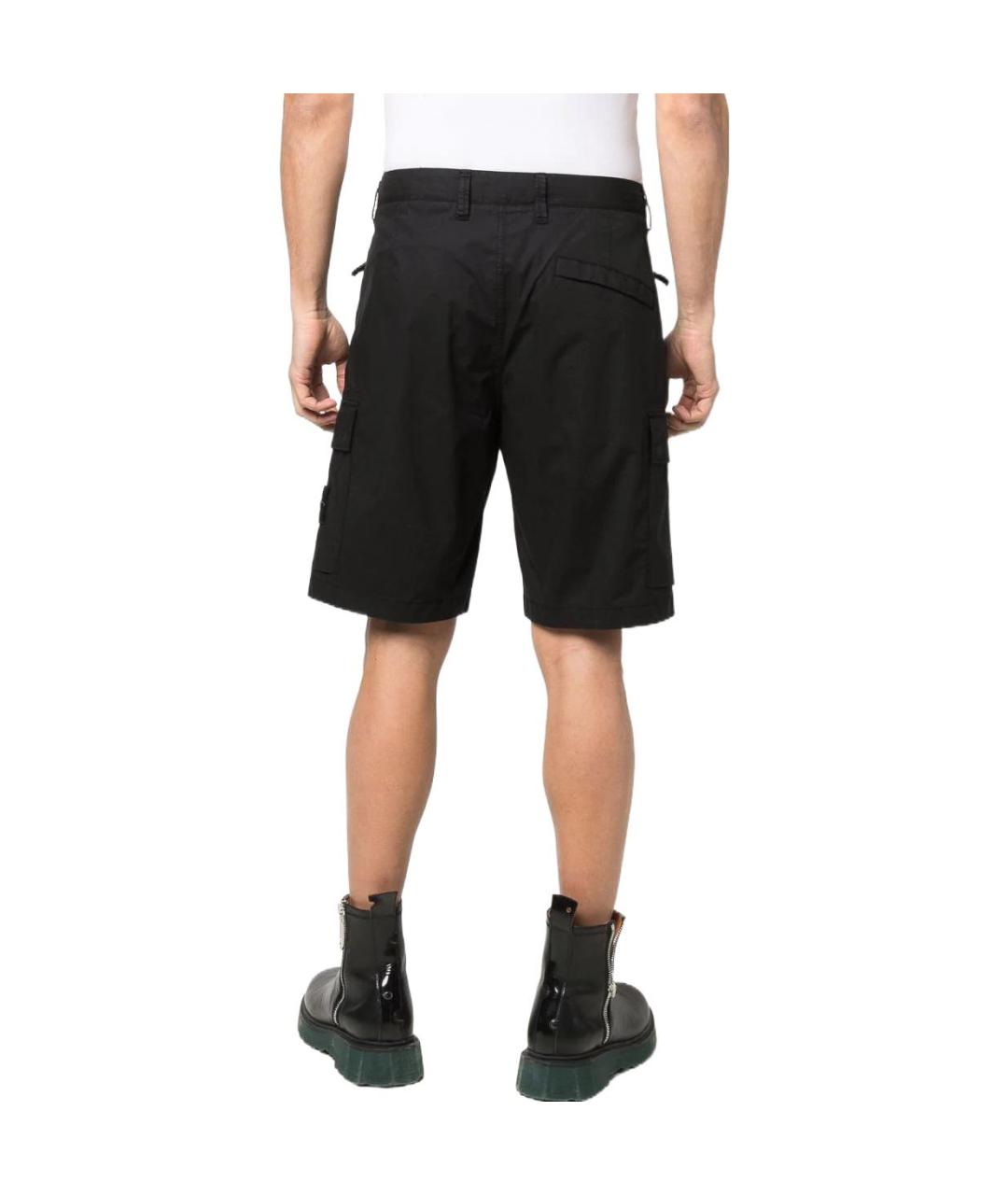 STONE ISLAND Черные шорты, фото 3