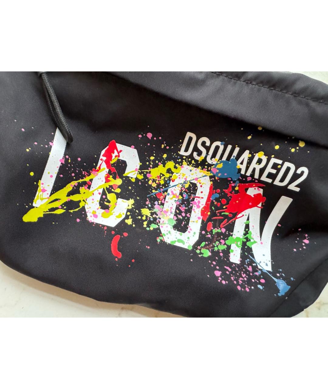 DSQUARED2 Черная сумка на плечо, фото 6