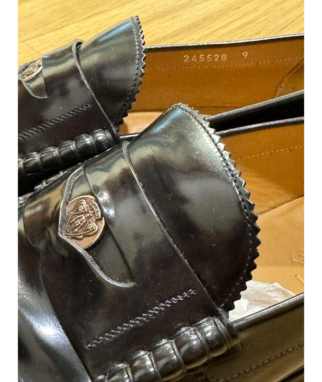 GUCCI Черные лоферы из лакированной кожи, фото 5