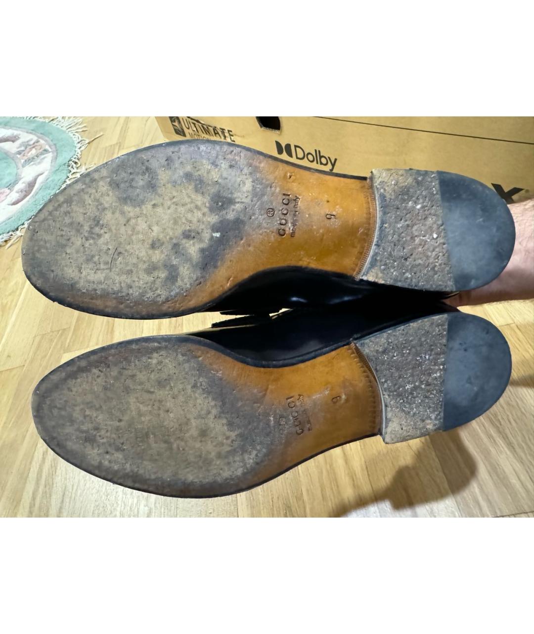 GUCCI Черные лоферы из лакированной кожи, фото 8