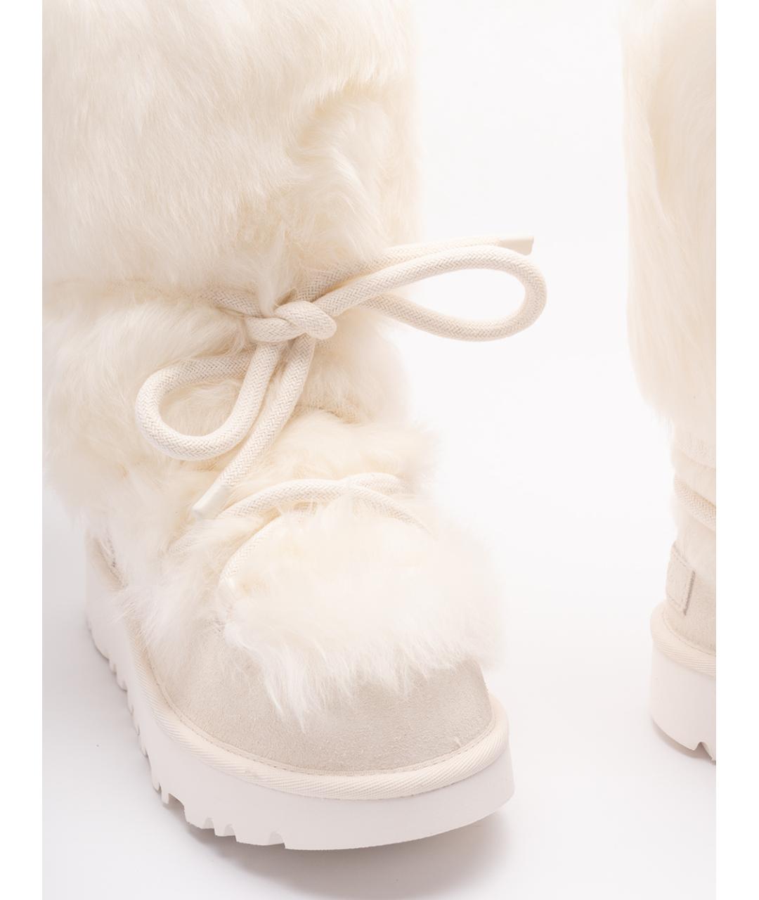 UGG AUSTRALIA Белые кожаные ботинки, фото 5