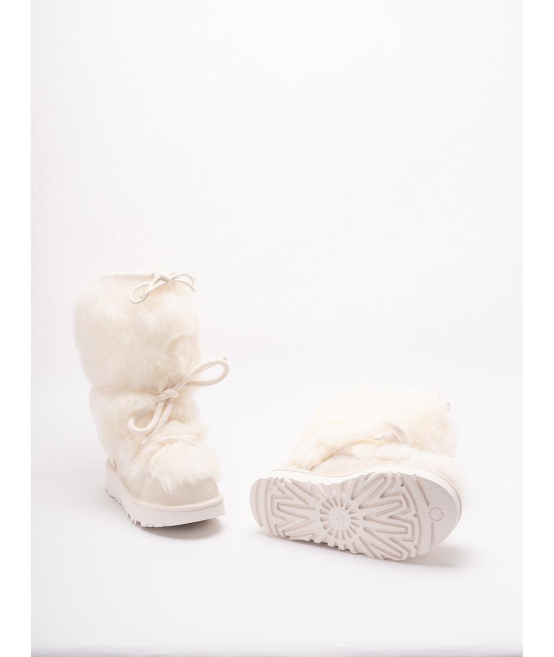 UGG AUSTRALIA Белые кожаные ботинки, фото 4