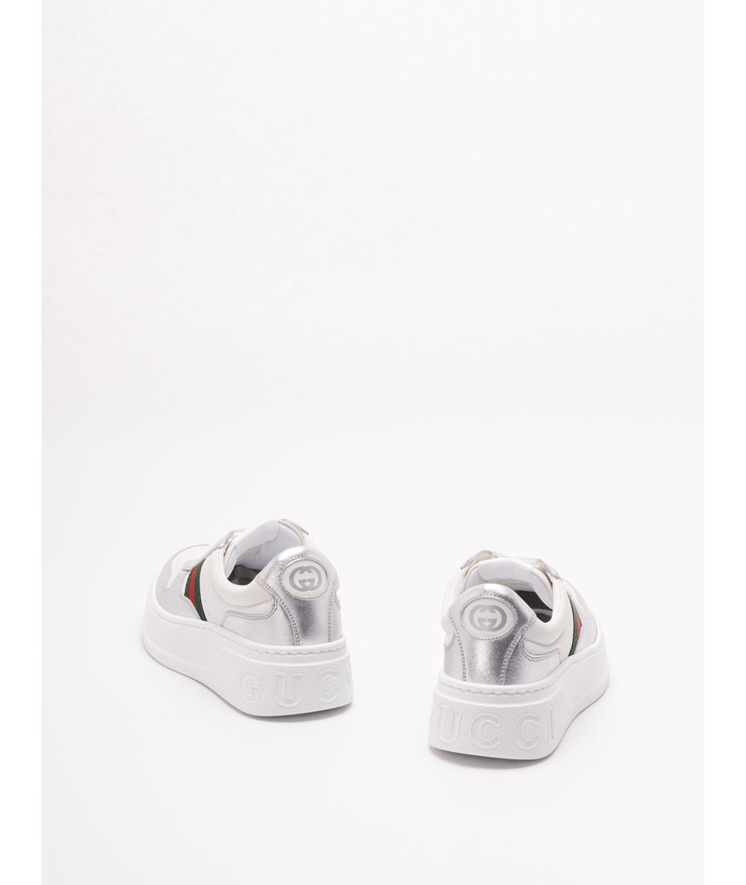 GUCCI Белые кожаные кеды, фото 3