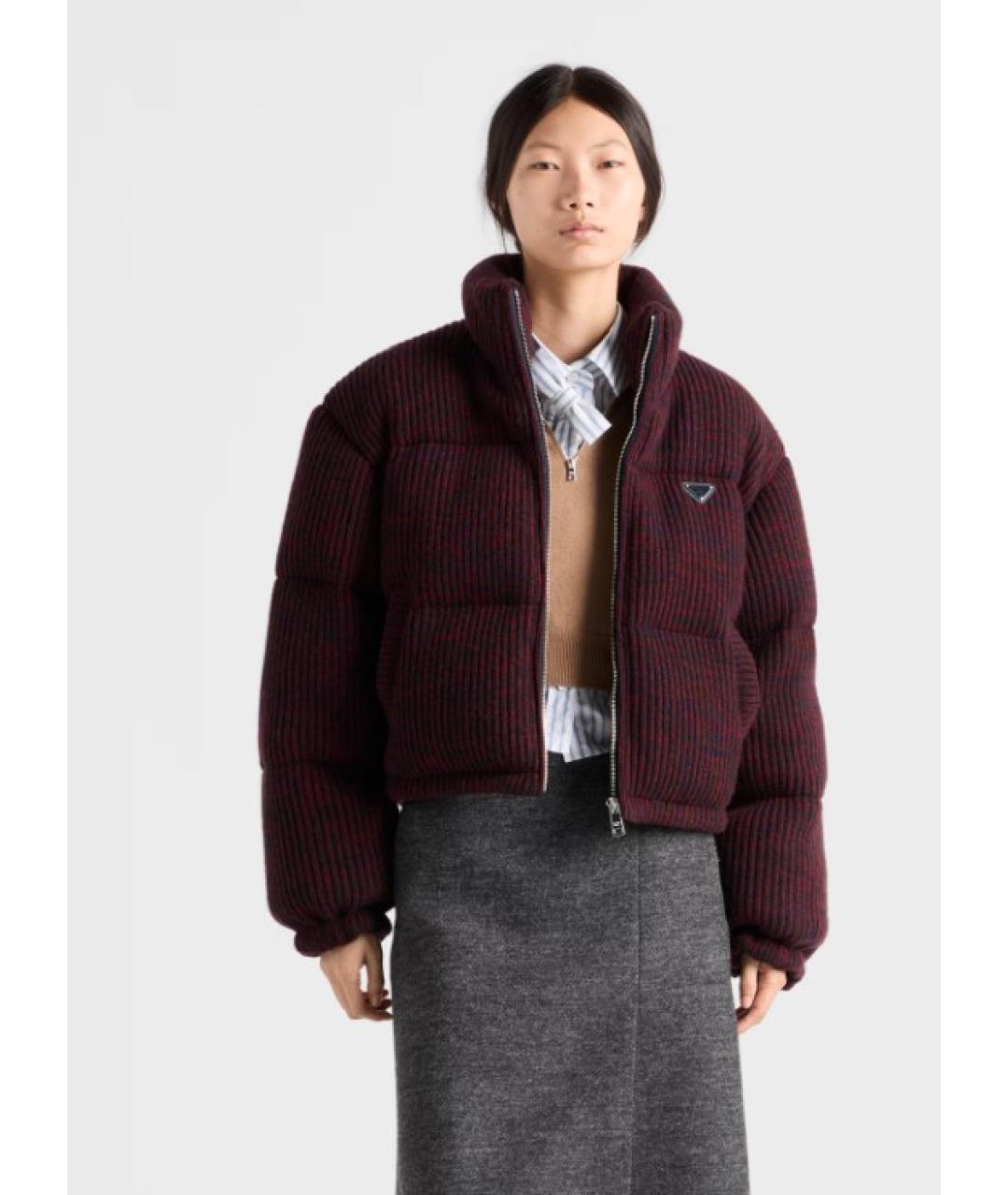 PRADA Бордовая куртка, фото 2