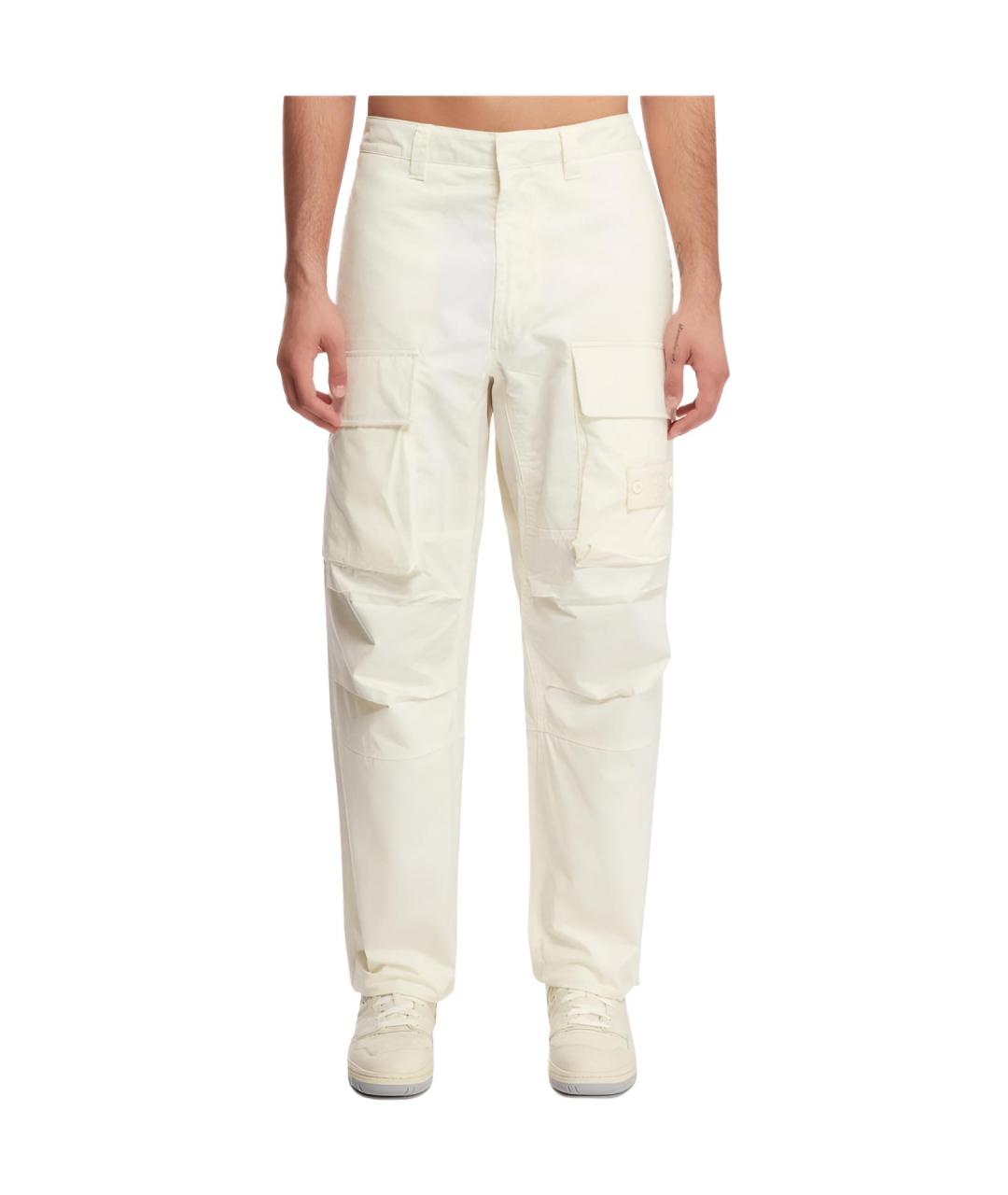 STONE ISLAND Белые повседневные брюки, фото 6