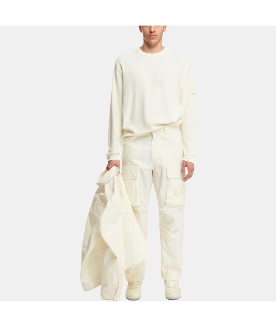 STONE ISLAND Белые повседневные брюки, фото 2