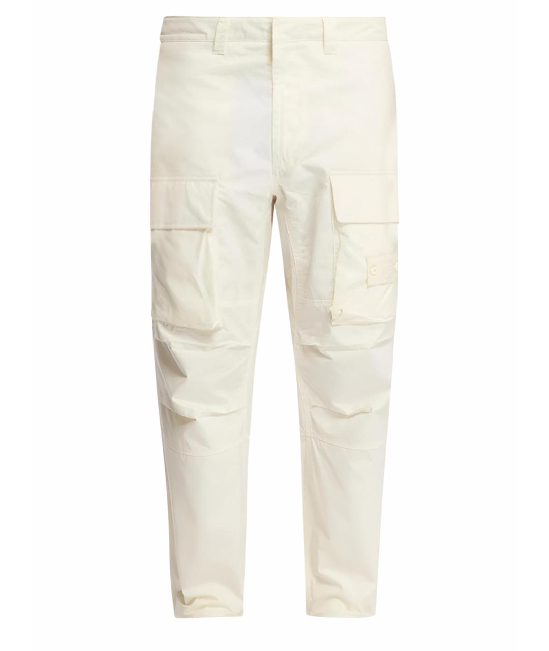 STONE ISLAND Белые повседневные брюки, фото 1