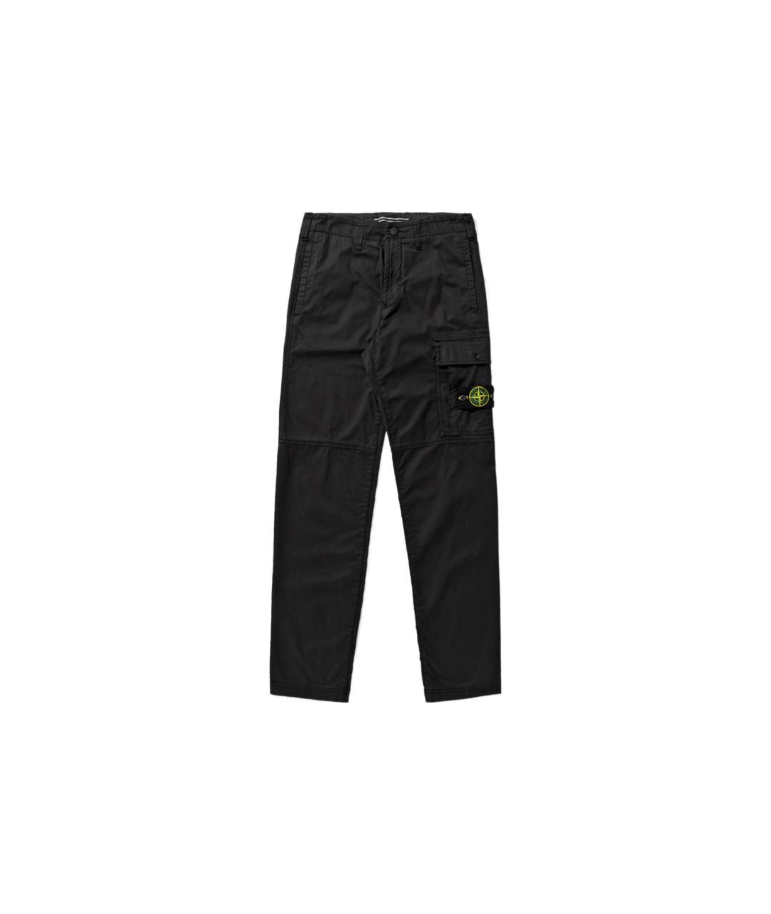 STONE ISLAND Черные хлопковые повседневные брюки, фото 6