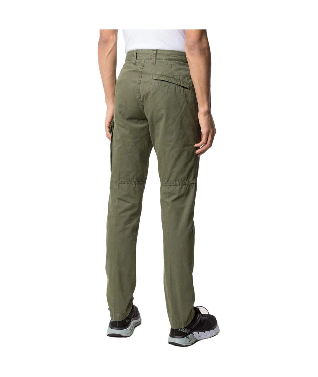 STONE ISLAND Зеленые брюки чинос, фото 4