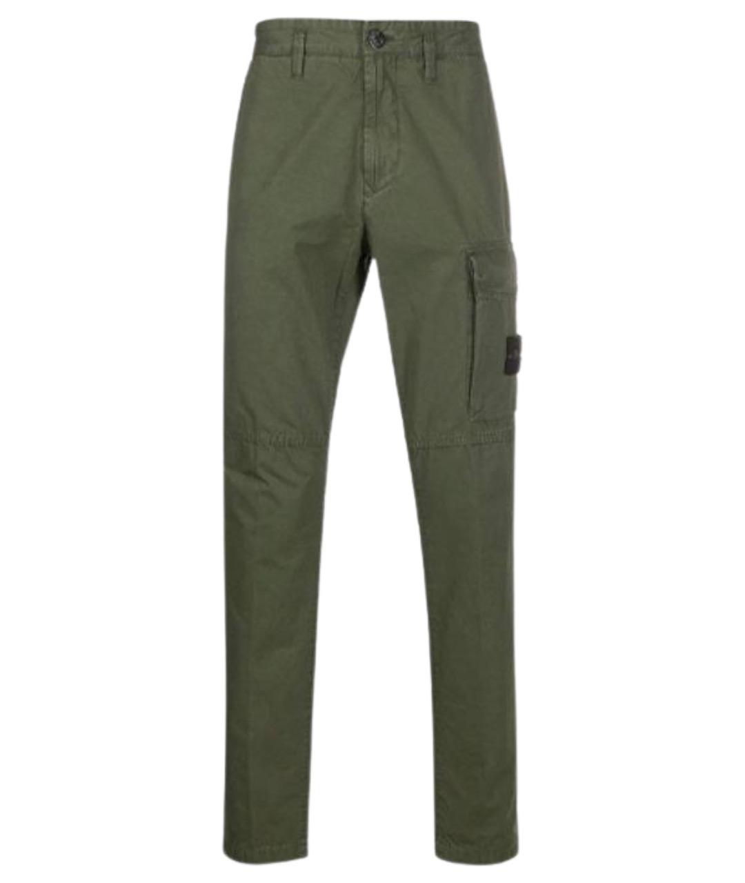 STONE ISLAND Зеленые брюки чинос, фото 1