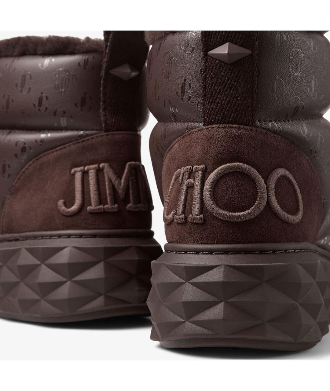 JIMMY CHOO Коричневые кожаные ботинки, фото 4