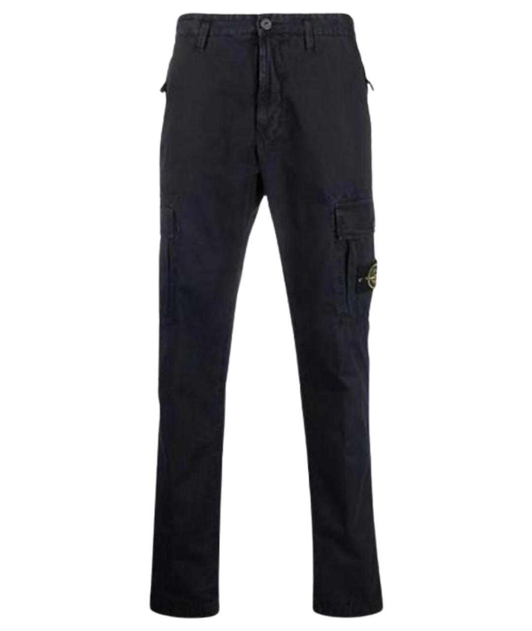 STONE ISLAND Черные брюки чинос, фото 1