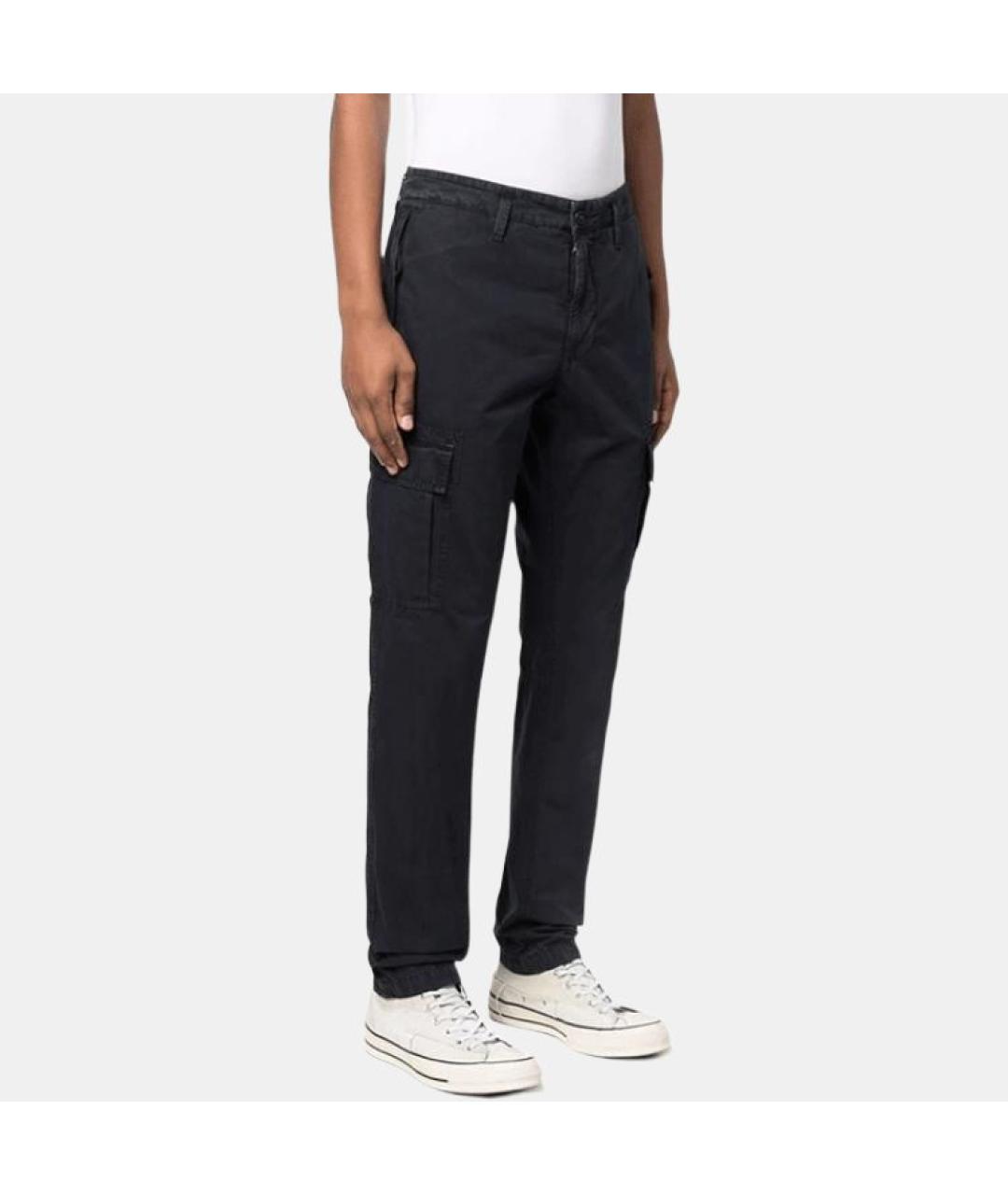 STONE ISLAND Черные брюки чинос, фото 4