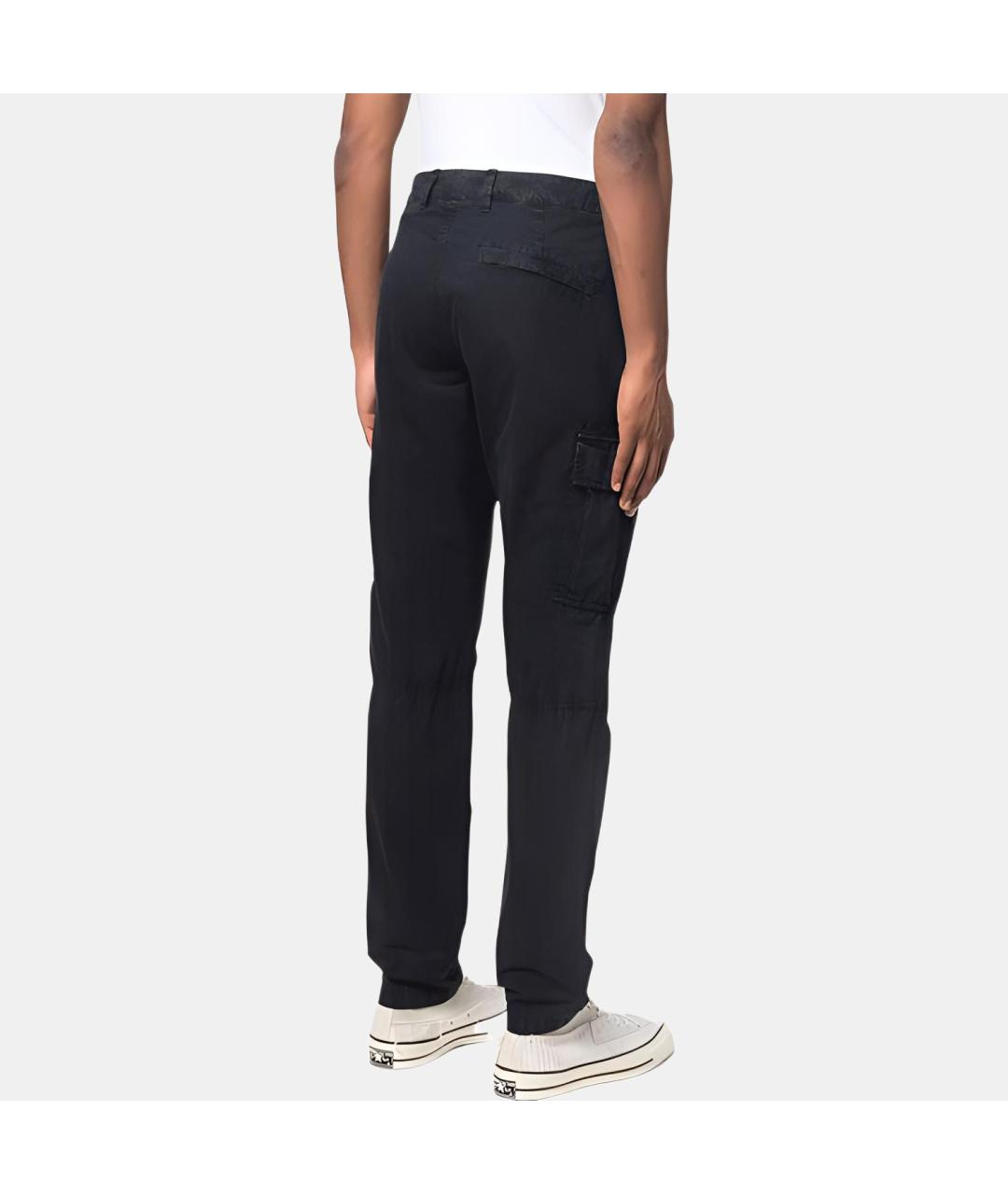 STONE ISLAND Черные брюки чинос, фото 3