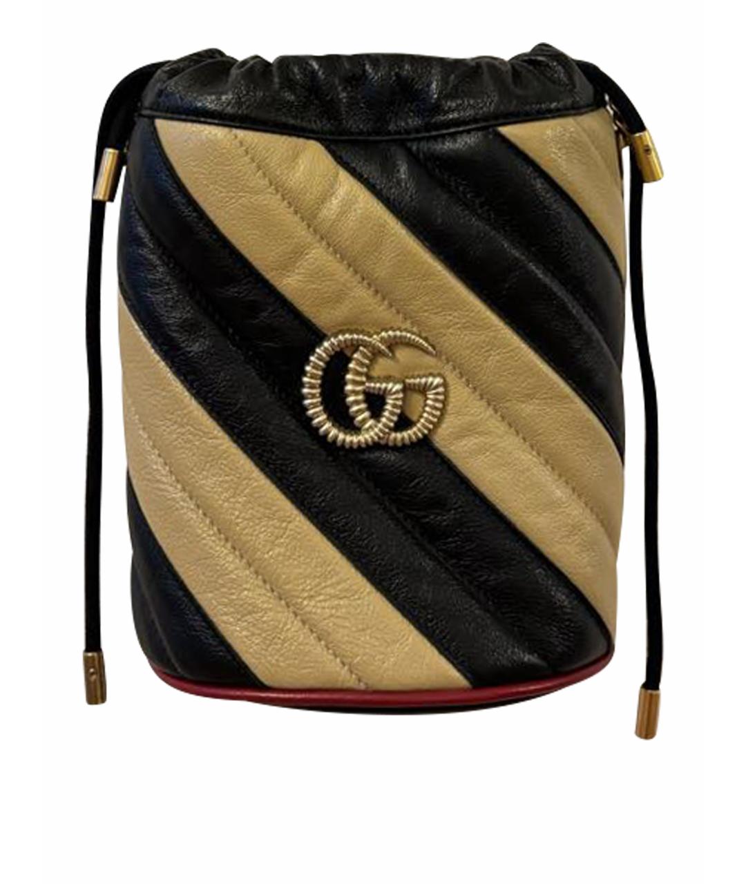 GUCCI Бежевая кожаная сумка через плечо, фото 1