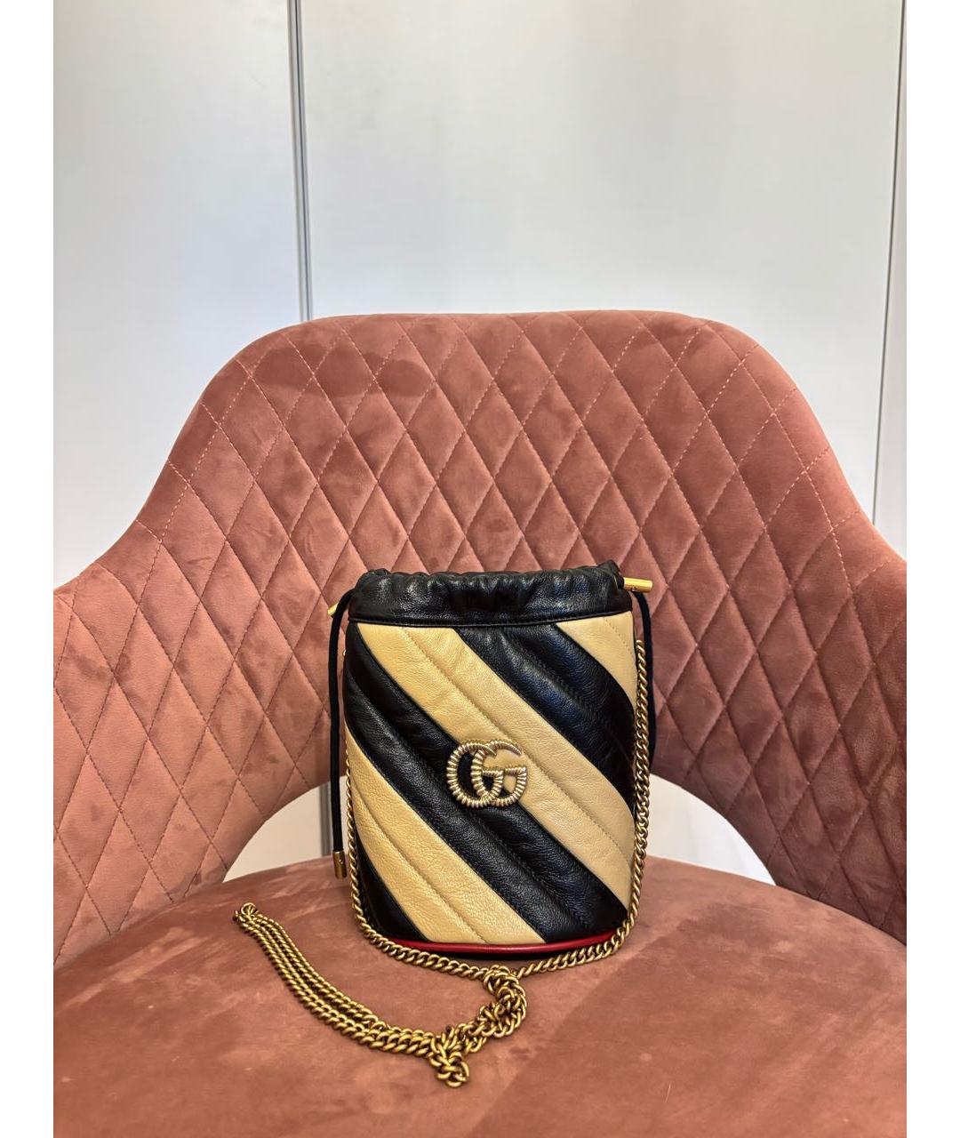 GUCCI Бежевая кожаная сумка через плечо, фото 3