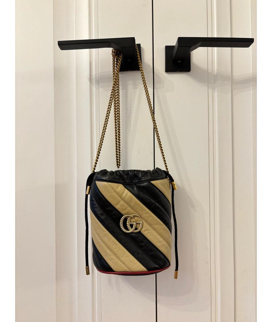 GUCCI Бежевая кожаная сумка через плечо, фото 4