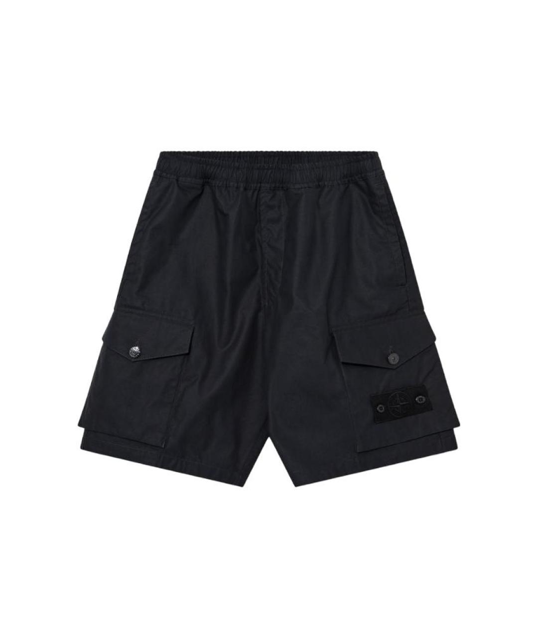 STONE ISLAND Черные шорты, фото 1