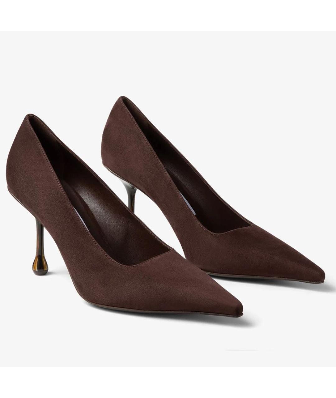 JIMMY CHOO Коричневые кожаные туфли, фото 3