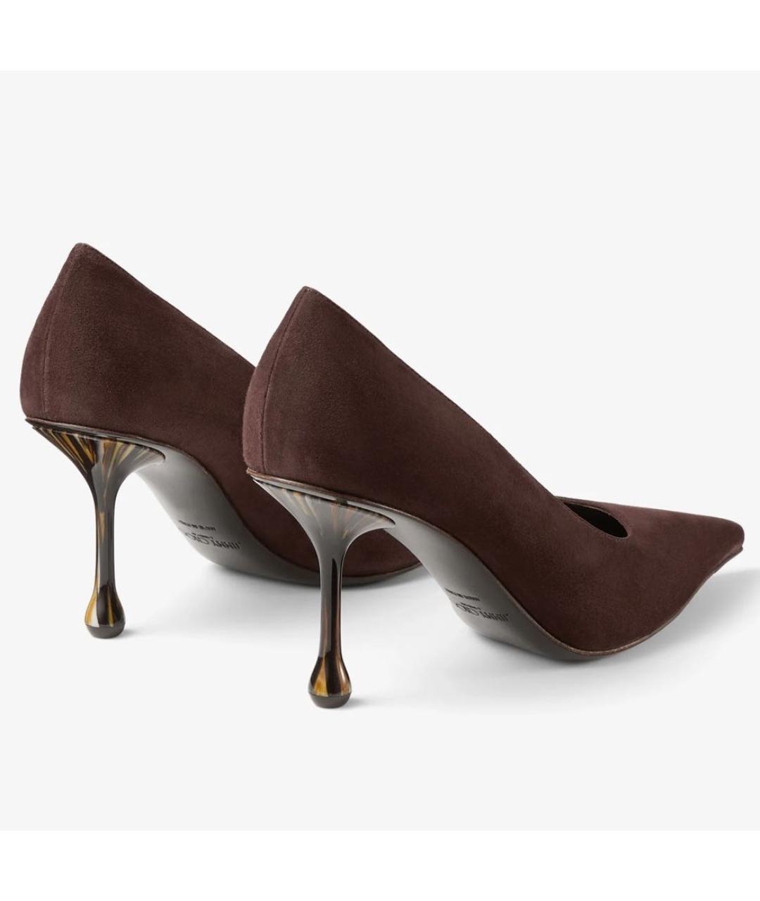 JIMMY CHOO Коричневые кожаные туфли, фото 6