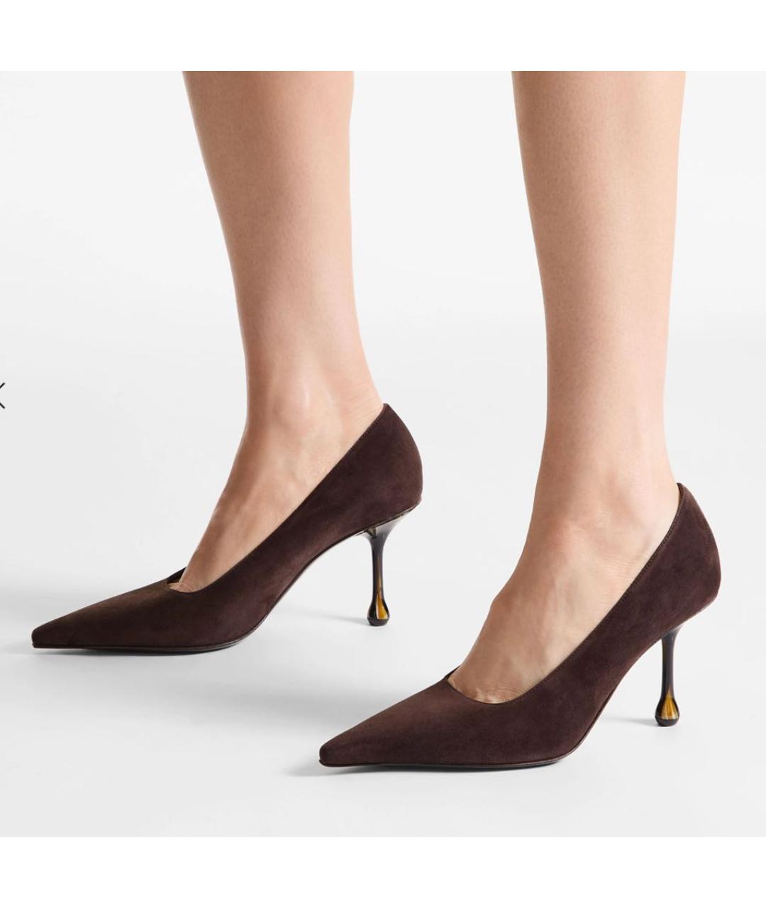 JIMMY CHOO Коричневые кожаные туфли, фото 2