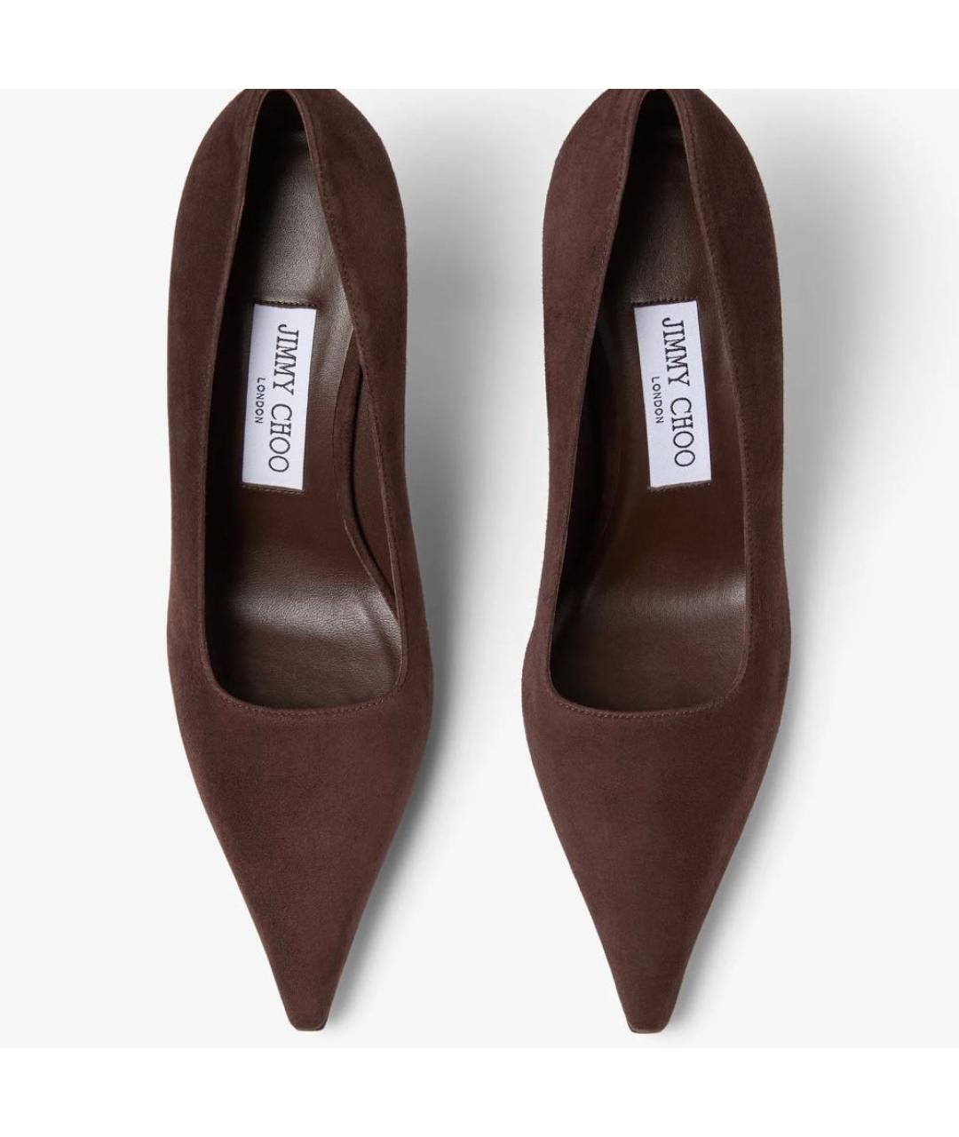 JIMMY CHOO Коричневые кожаные туфли, фото 5