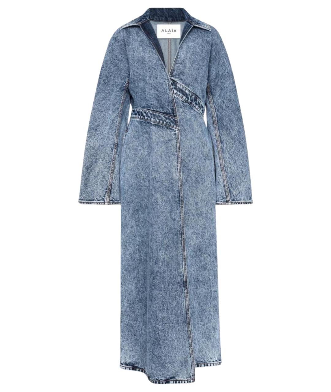 ALAIA Голубое хлопковое пальто, фото 1