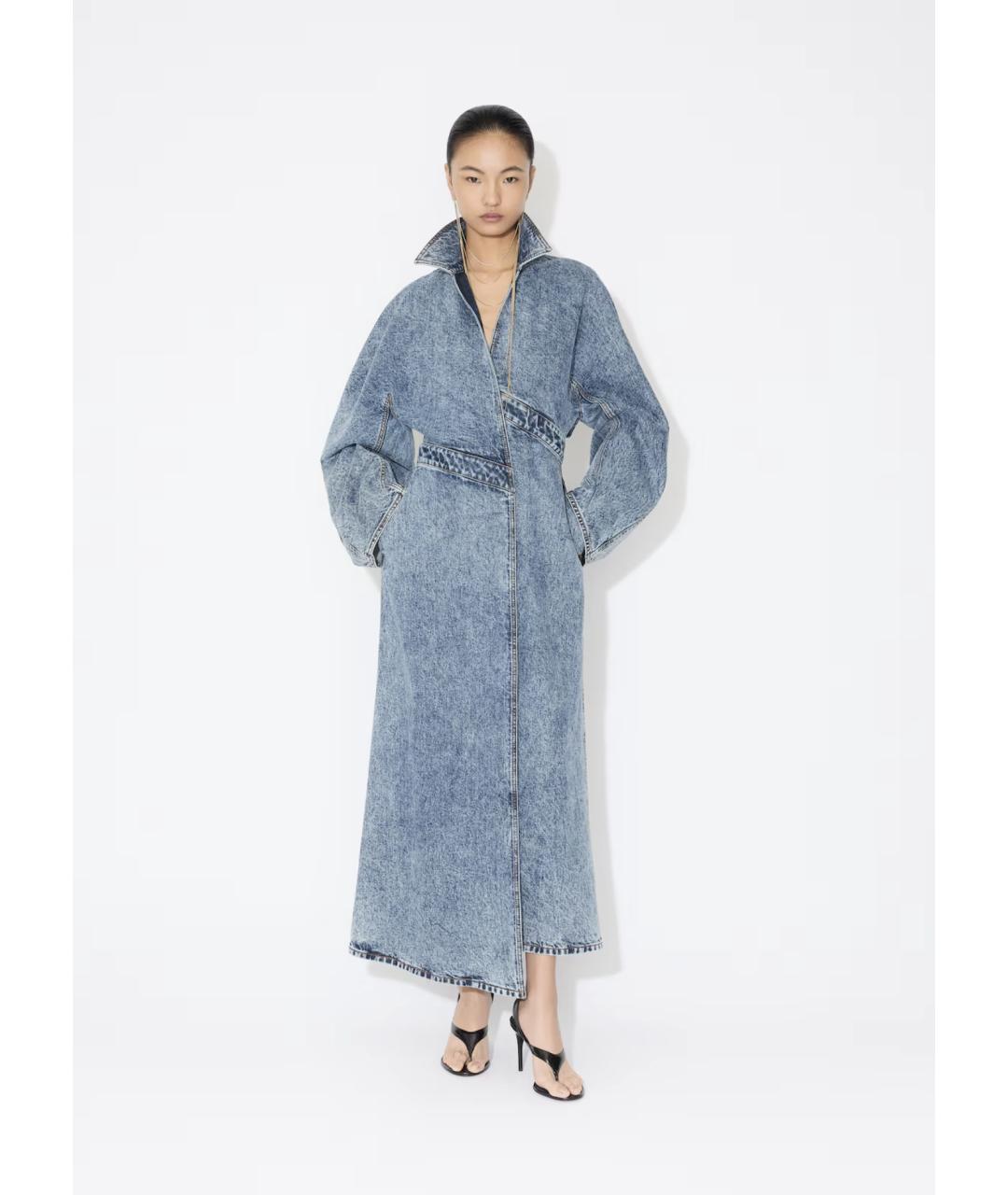 ALAIA Голубое хлопковое пальто, фото 2