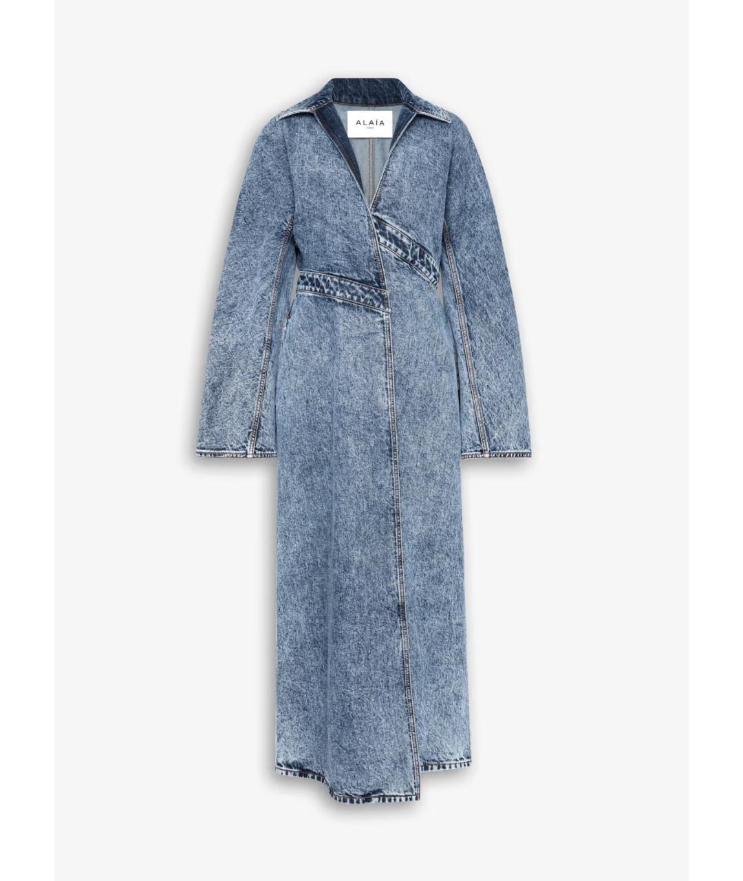 ALAIA Голубое хлопковое пальто, фото 6