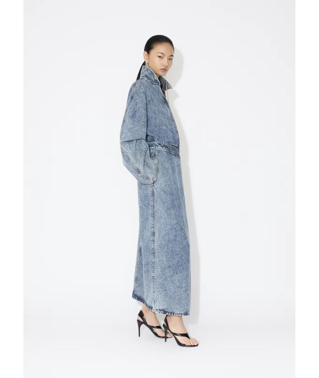 ALAIA Голубое хлопковое пальто, фото 4