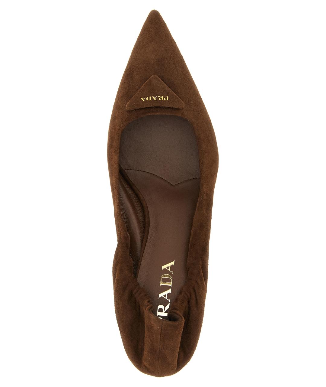 PRADA Коричневые замшевые туфли, фото 4