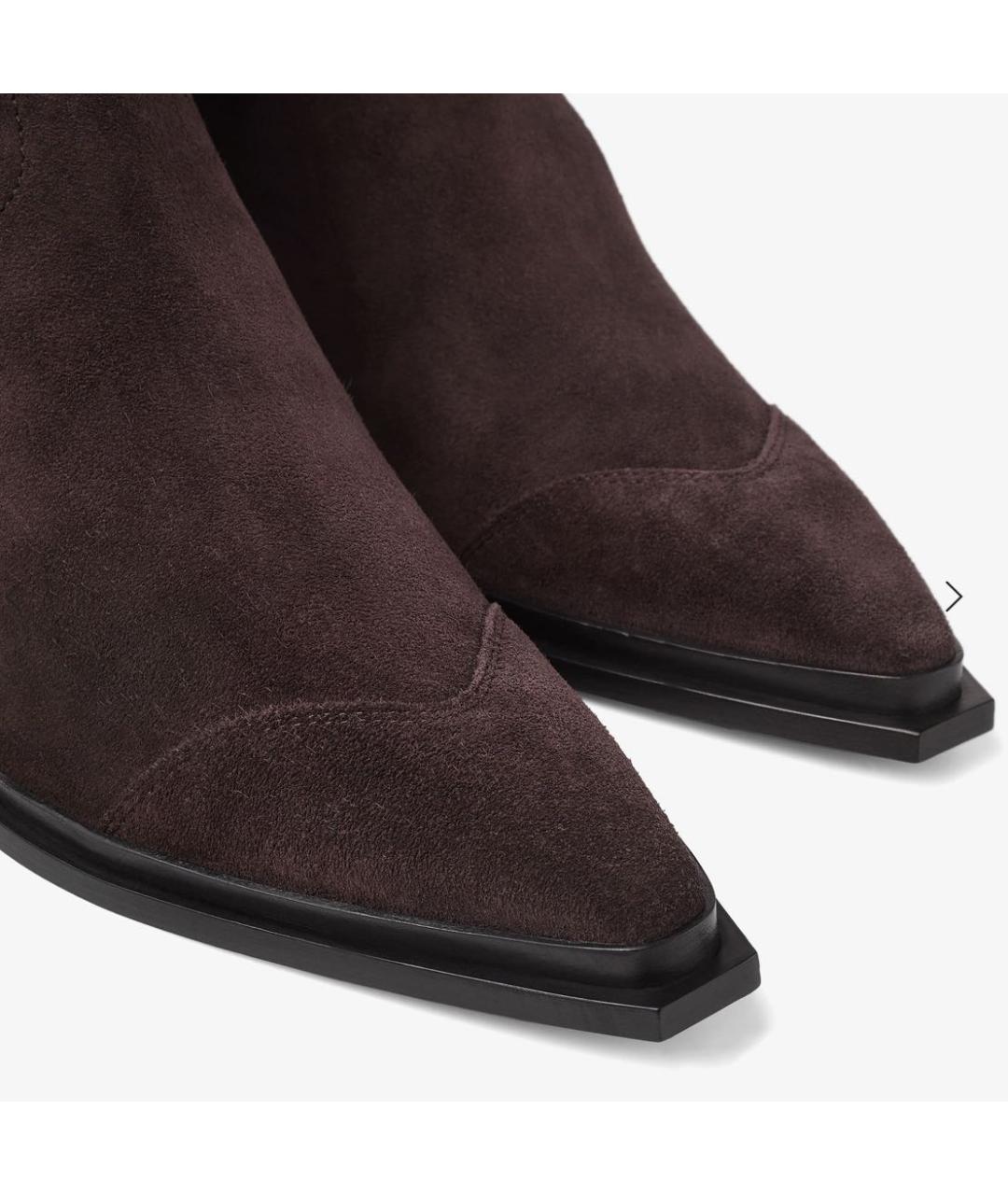 JIMMY CHOO Коричневые кожаные ботильоны, фото 3