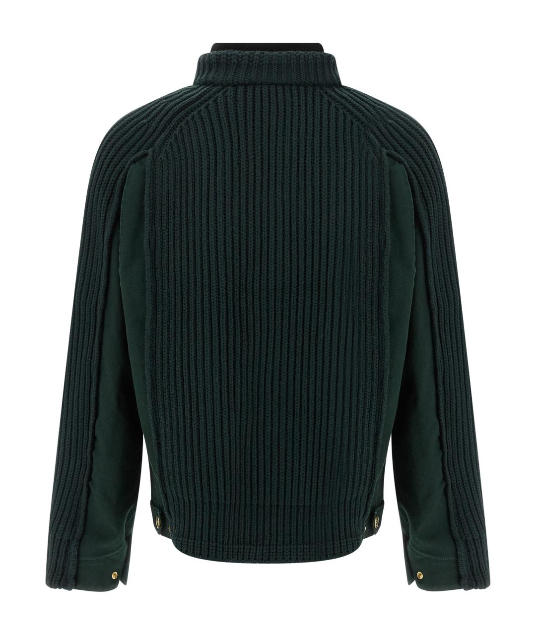 SACAI Зеленая шерстяная куртка, фото 2